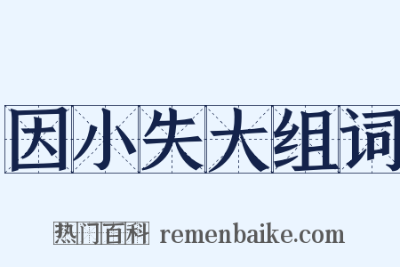 因小失大组词是什么意思的图片